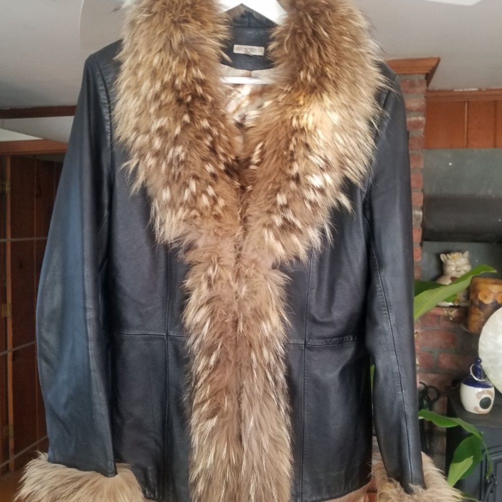 Cache Soft Leather Jacket With Real Fur - image 2